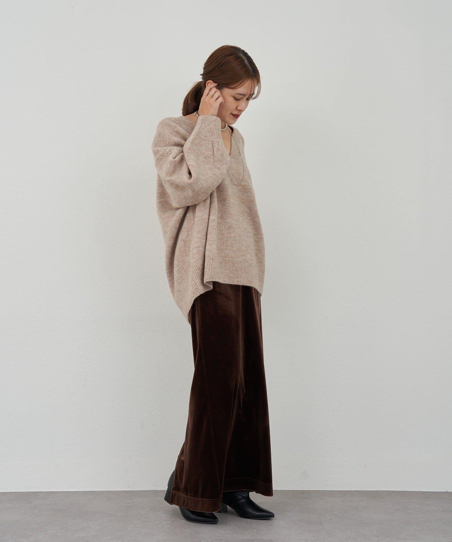 《@kanako_iki聯名配色》波浪領針織衫