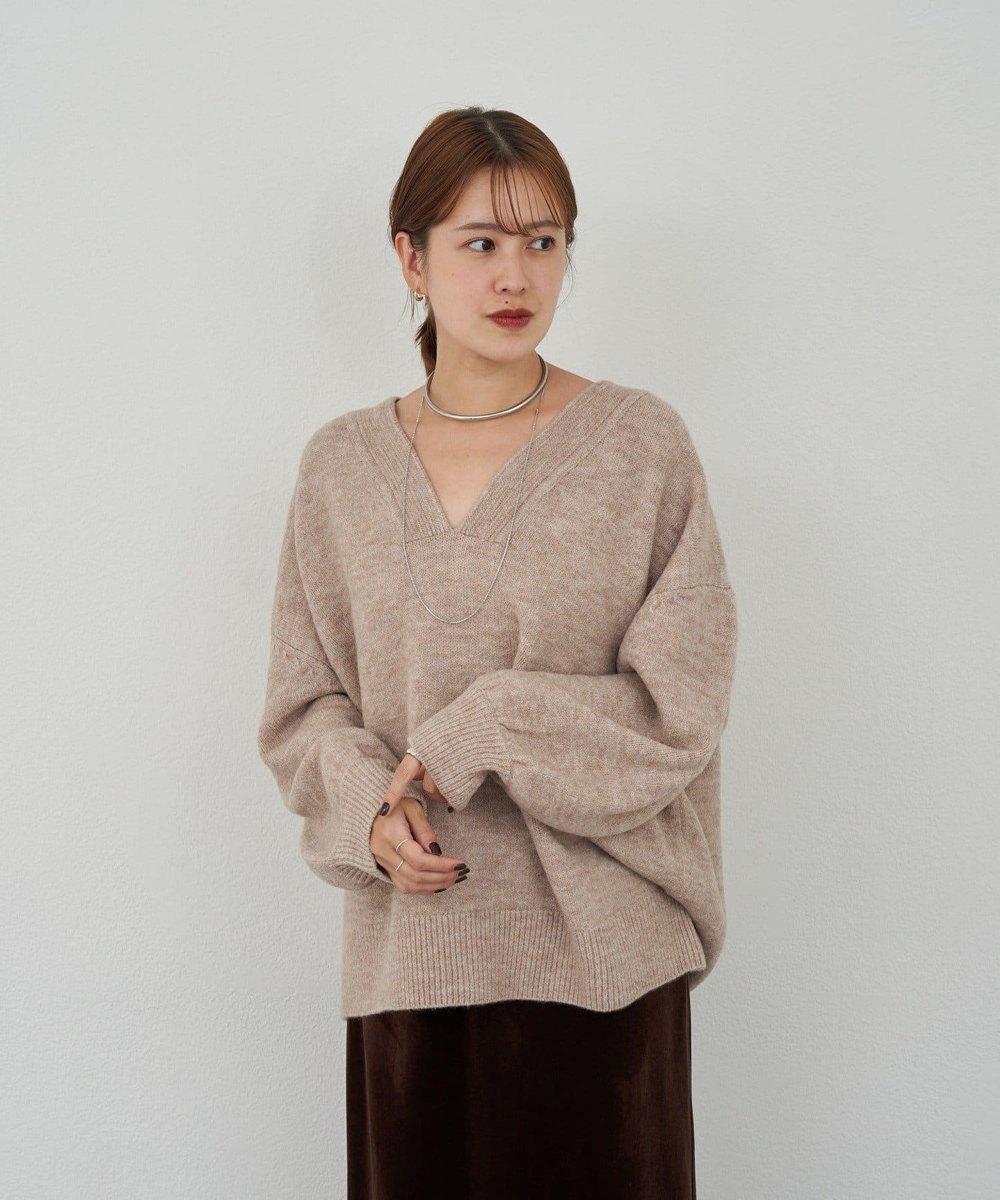 《@kanako_iki聯名配色》波浪領針織衫