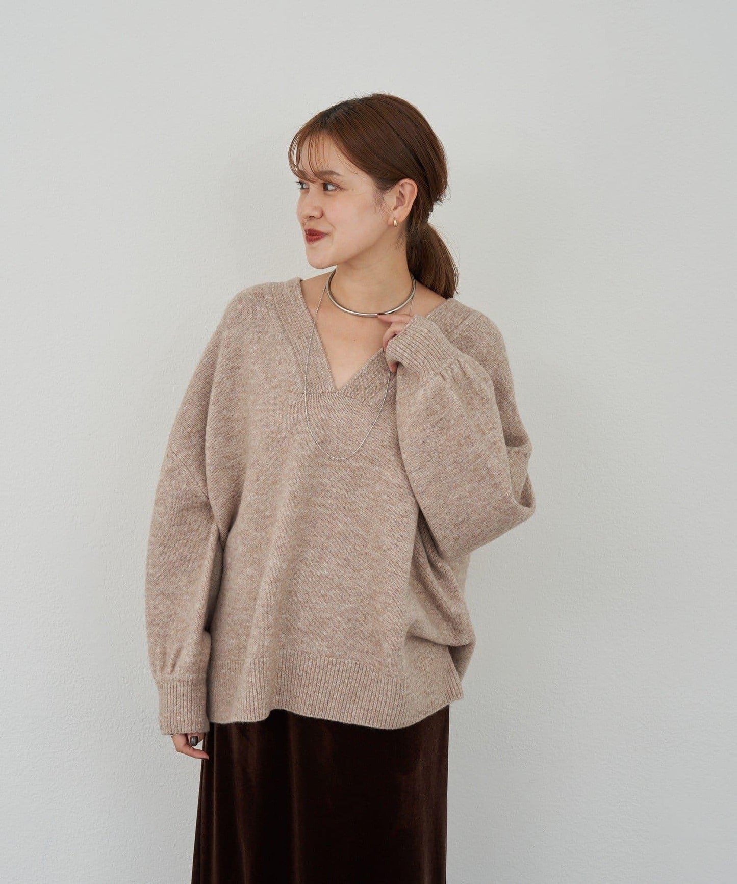 《@kanako_iki聯名配色》波浪領針織衫