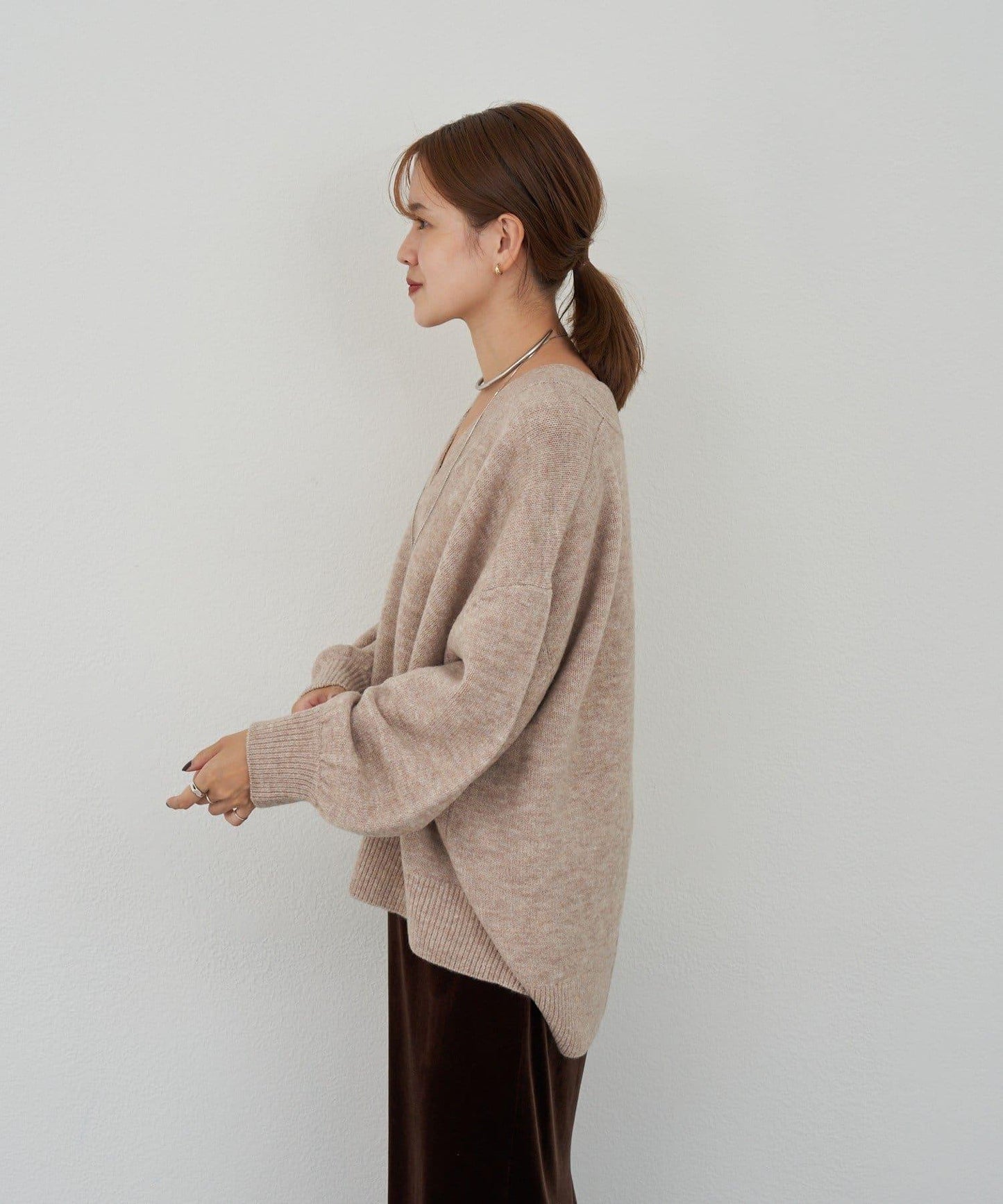 《@kanako_iki聯名配色》波浪領針織衫