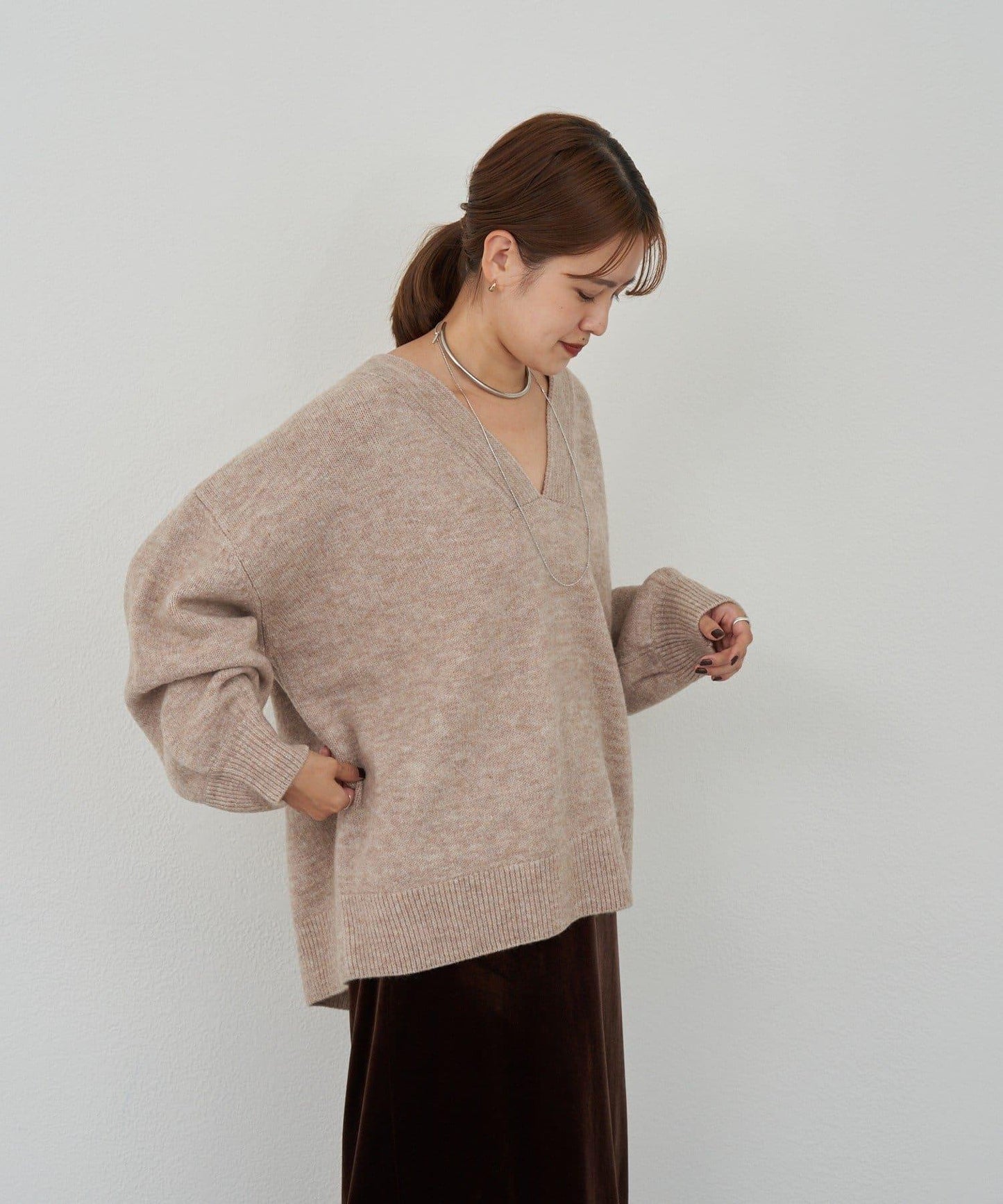 《@kanako_iki聯名配色》波浪領針織衫