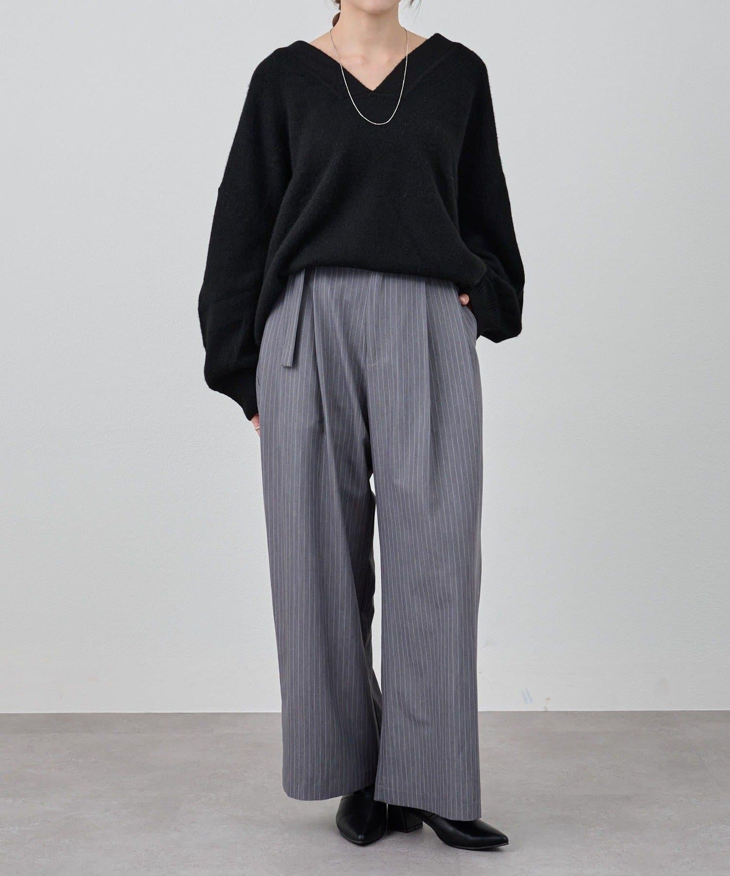 《@kanako_iki聯名配色》波浪領針織衫