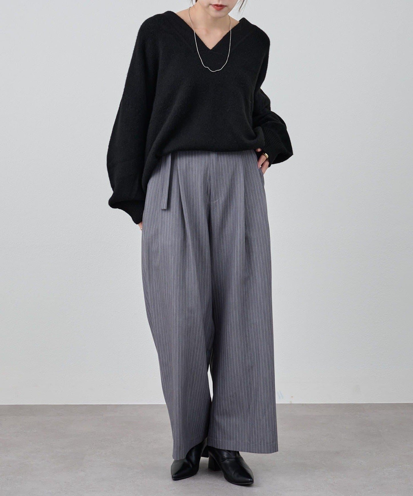 《@kanako_iki聯名配色》波浪領針織衫