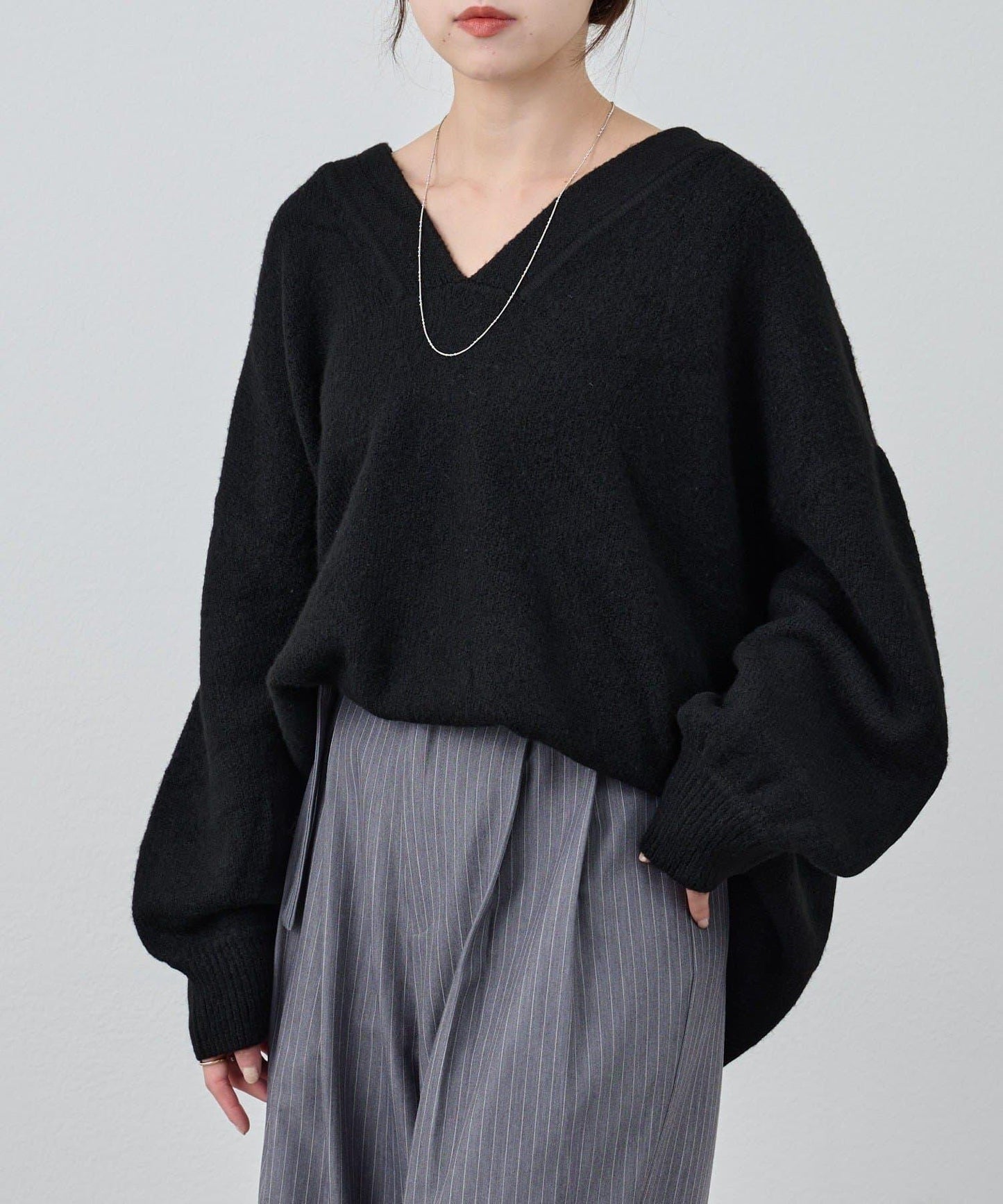 《@kanako_iki聯名配色》波浪領針織衫