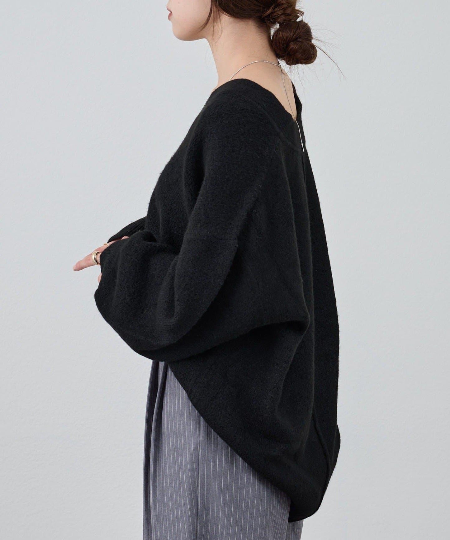 《@kanako_iki聯名配色》波浪領針織衫