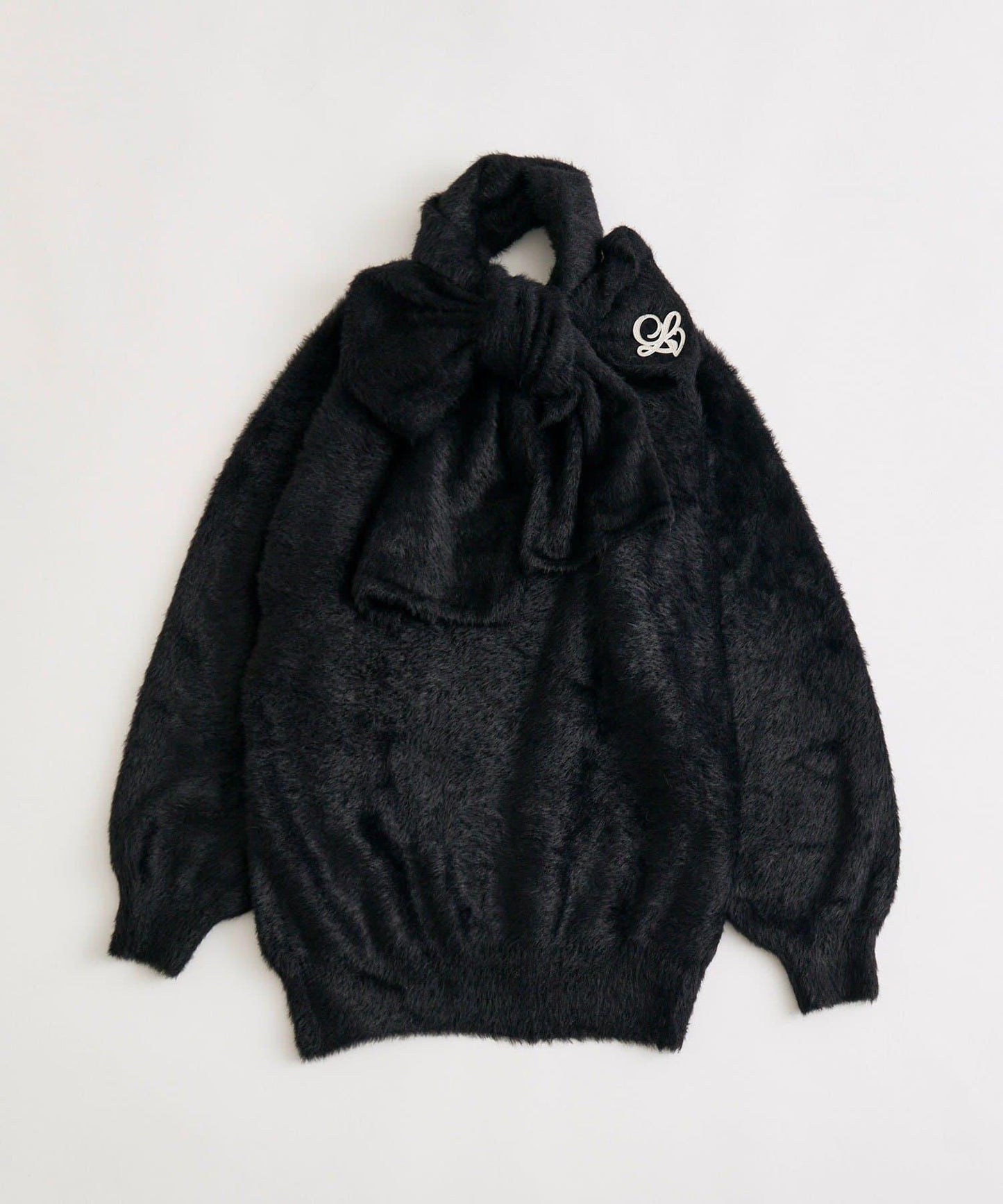 Twinkle帶圍巾針織連衣裙