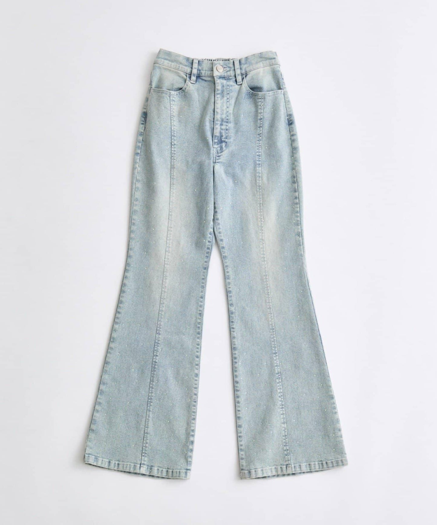 彈力喇叭牛仔褲