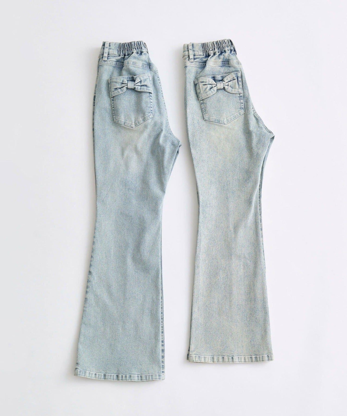 彈力喇叭牛仔褲