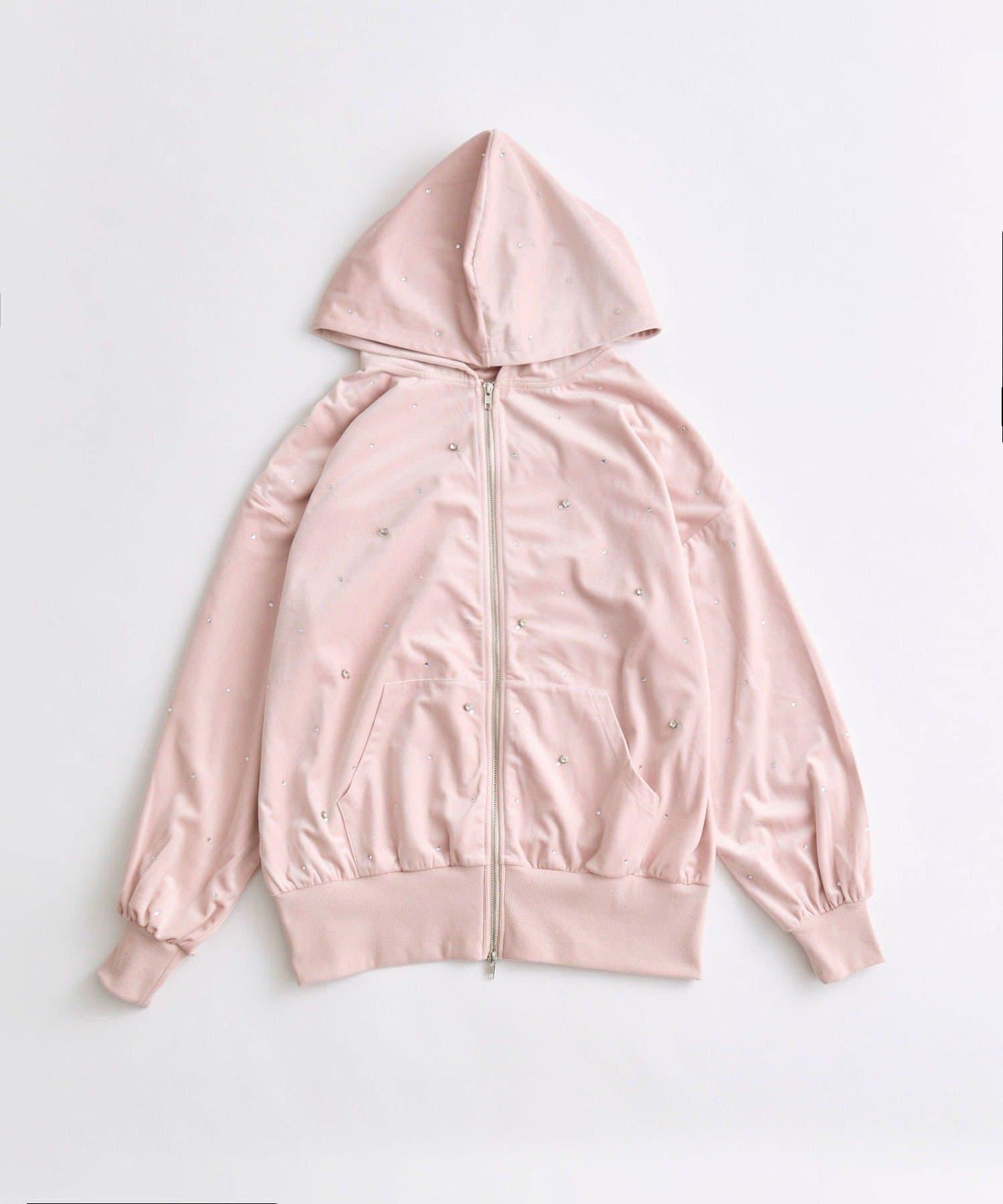 亮片拉鍊連帽衫