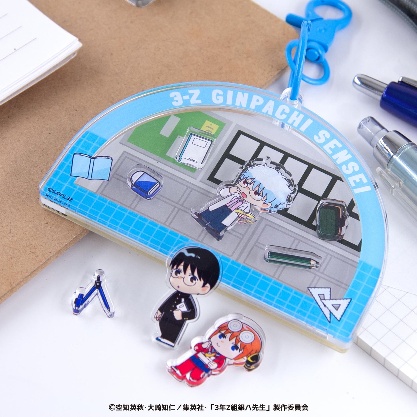 3年Z組銀八老師 亞克力相框 01.坂田銀八・志村新八・神樂