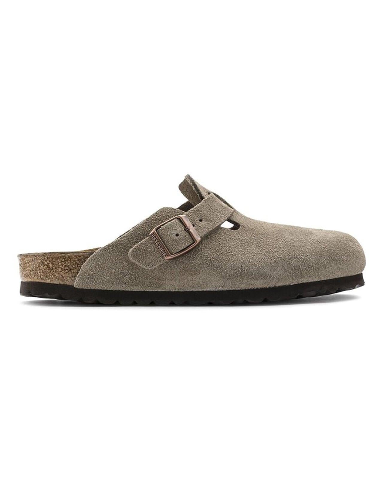 BIRKENSTOCK/BOSTON/麂皮皮革 - 淺褐色