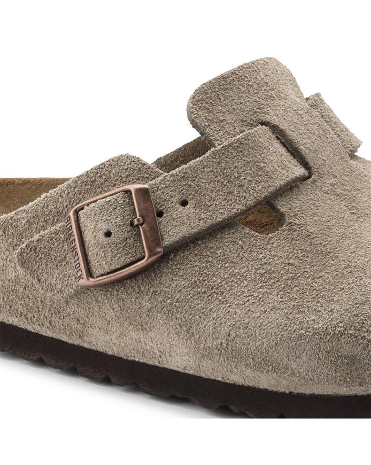 BIRKENSTOCK/BOSTON/麂皮皮革 - 淺褐色