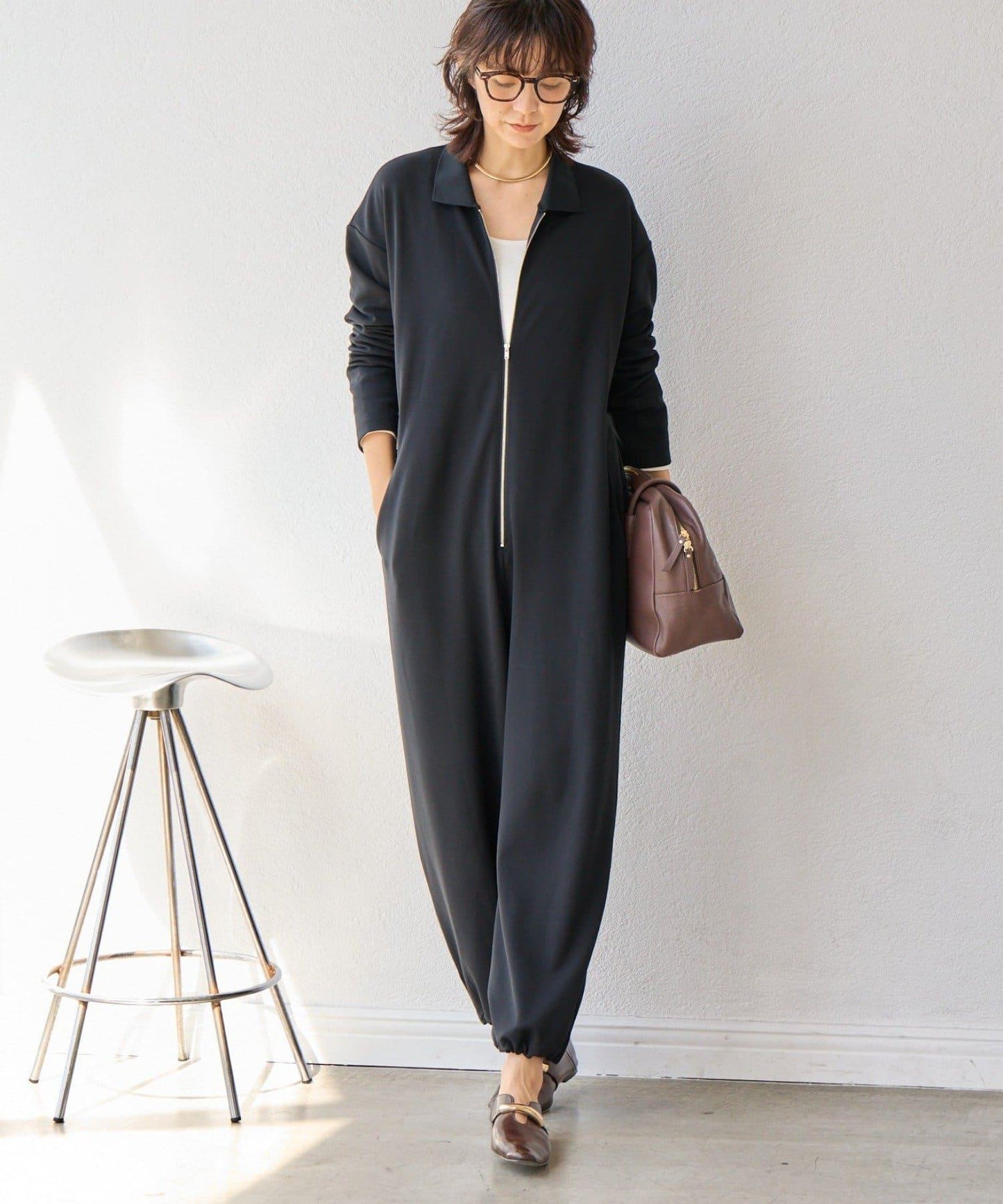 【舒適穿著】翻領連體衣
