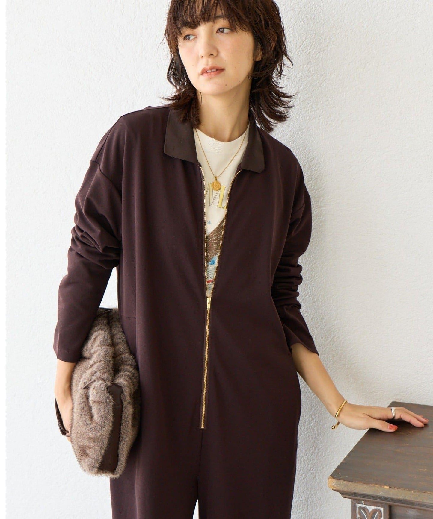 【舒適穿著】翻領連體衣