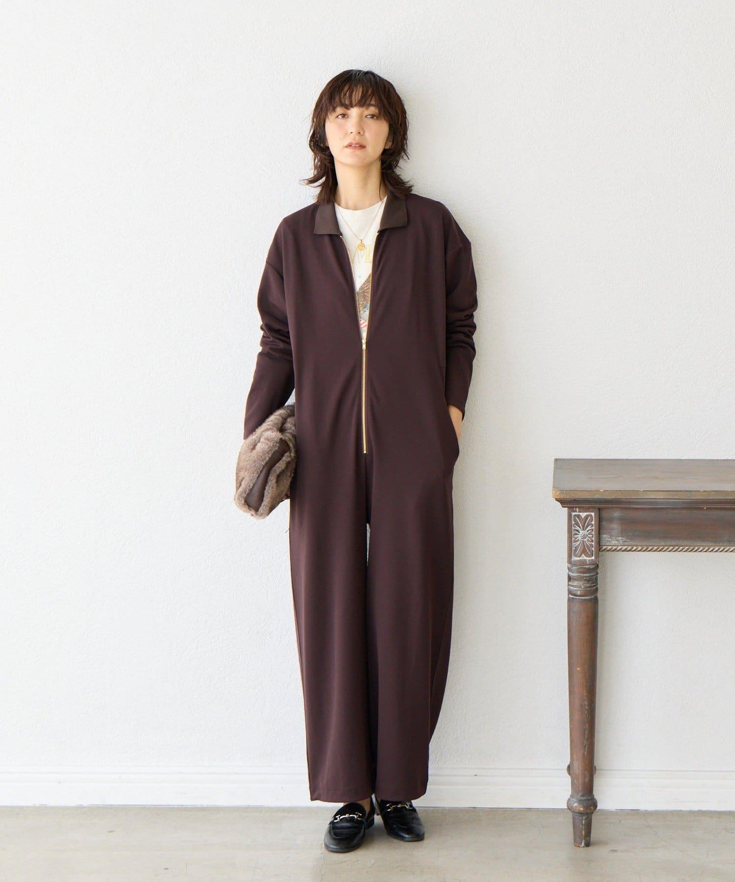 【舒適穿著】翻領連體衣