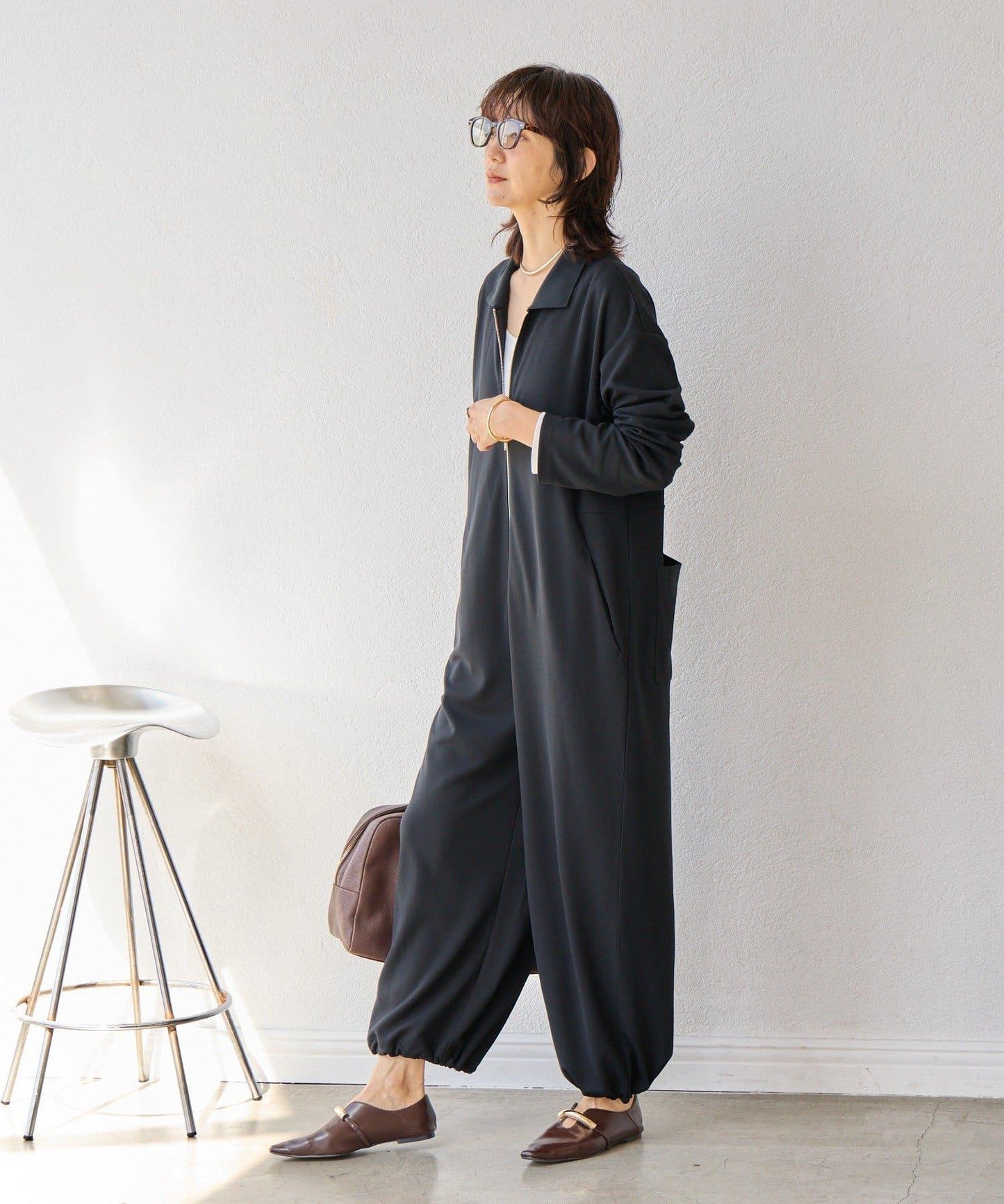 【舒適穿著】翻領連體衣