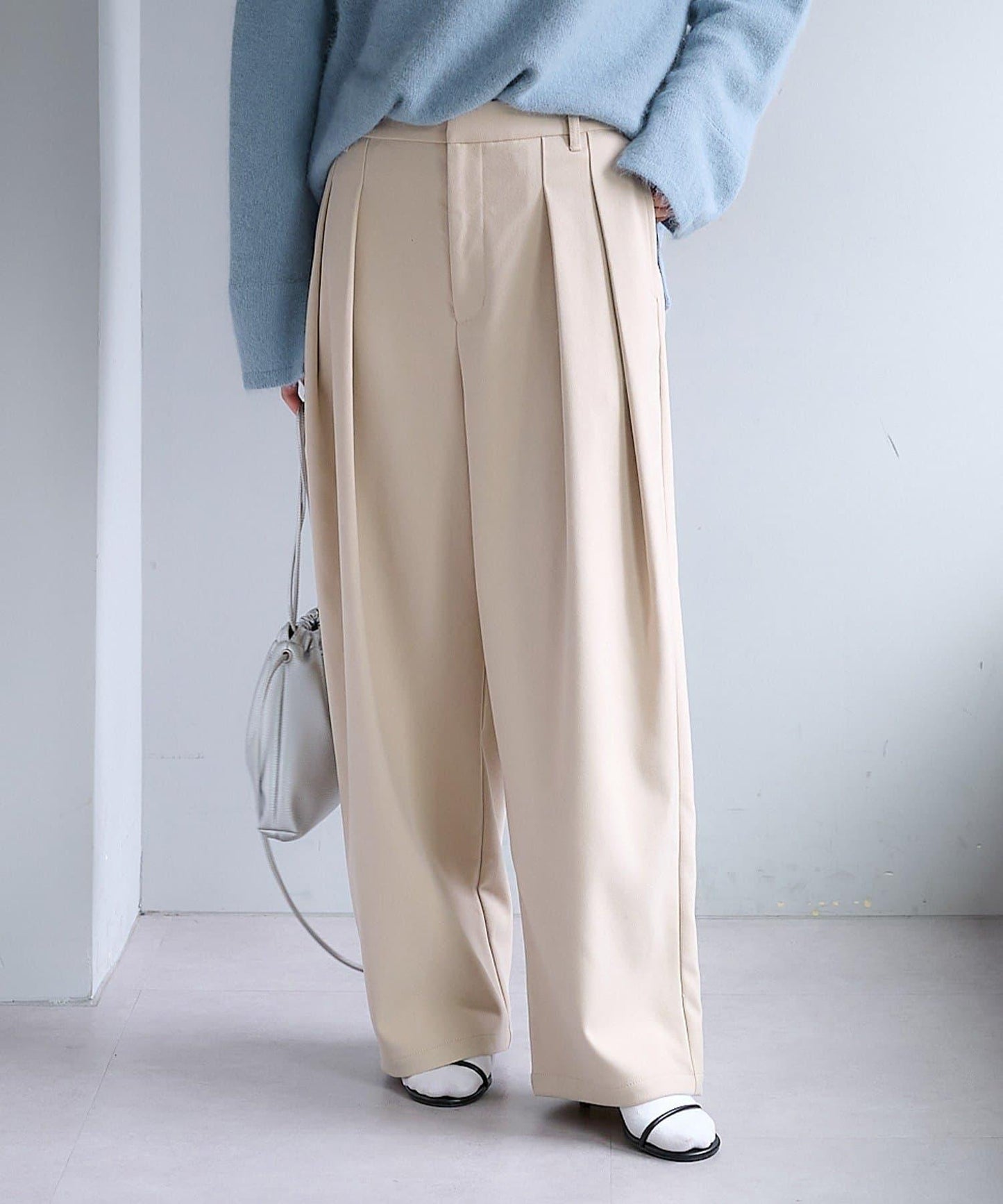 【2尺碼可選/網紅企劃】雙褶加絨西裝褲