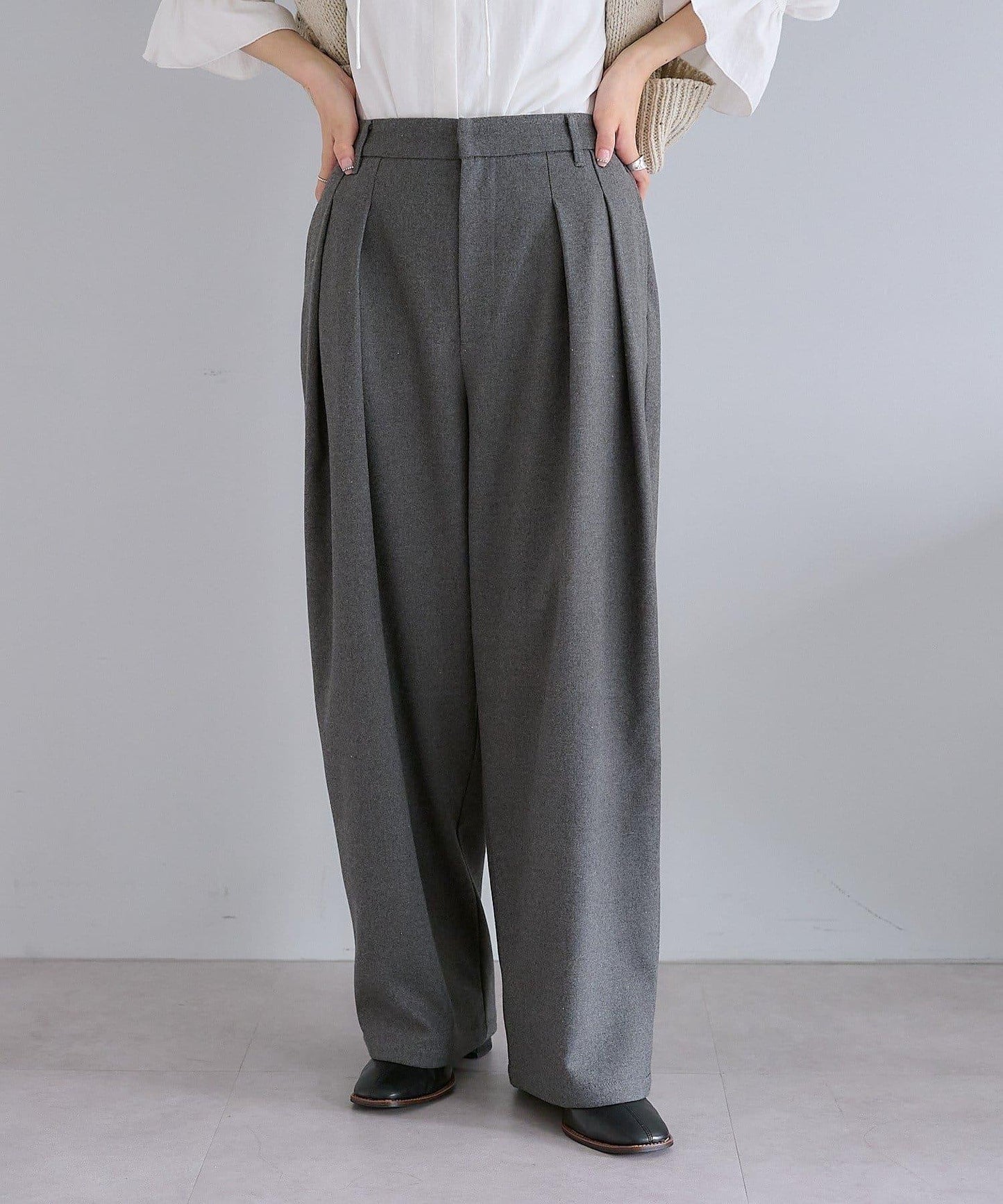 【2尺碼可選/網紅企劃】雙褶加絨西裝褲