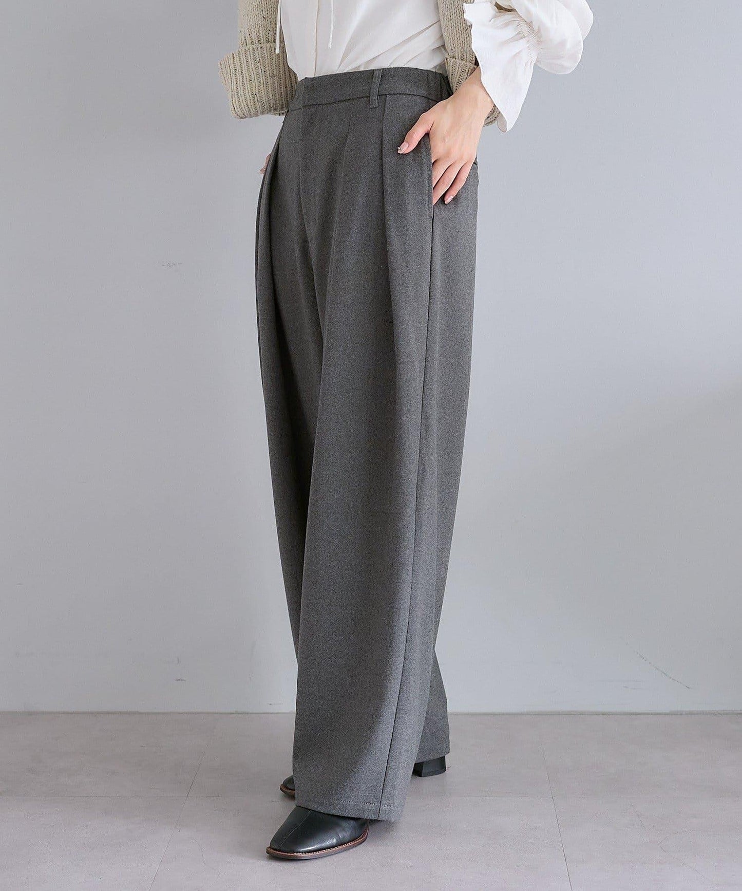 【2尺碼可選/網紅企劃】雙褶加絨西裝褲