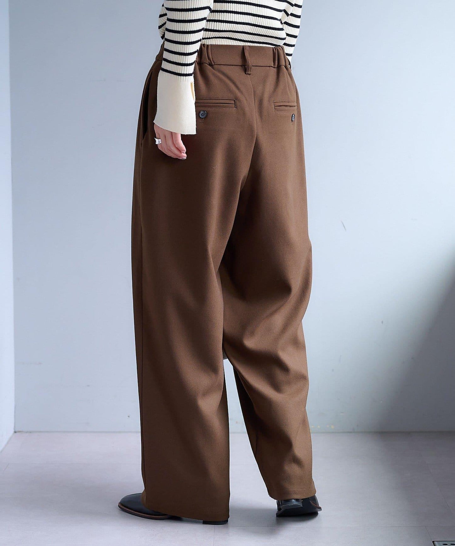 【2尺碼可選/網紅企劃】雙褶加絨西裝褲