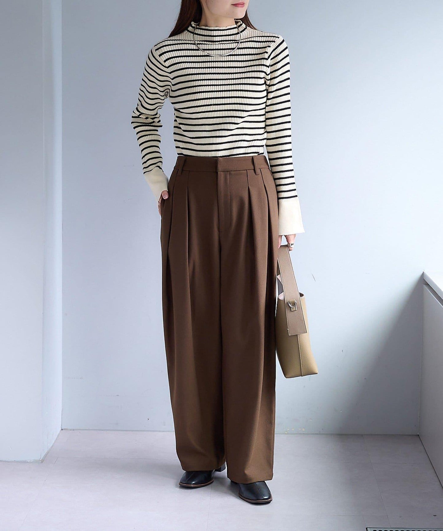 【2尺碼可選/網紅企劃】雙褶加絨西裝褲