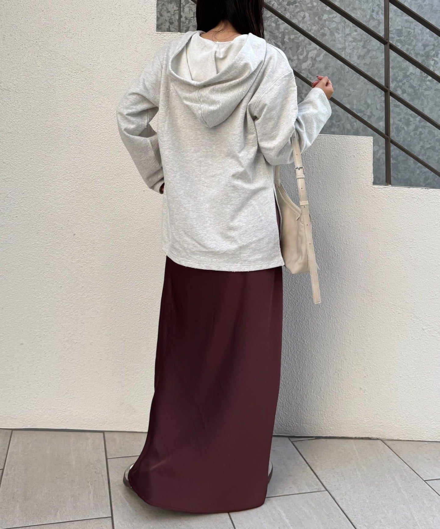 破洞風衛衣內襯印花連帽衫