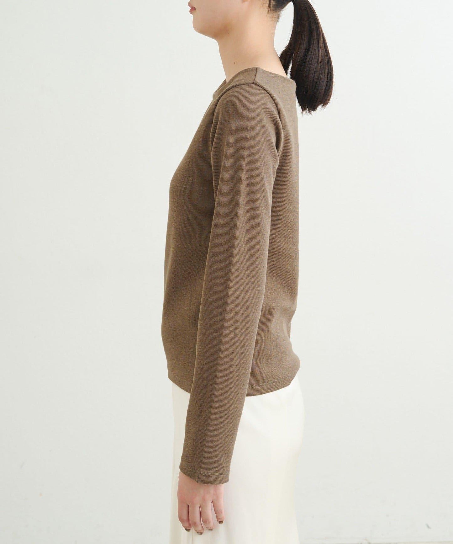 【earthy_】羅紋船領上衣