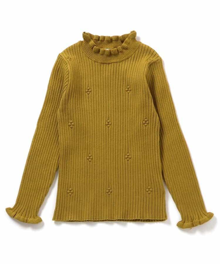 荷葉邊羅紋針織衫_可機洗