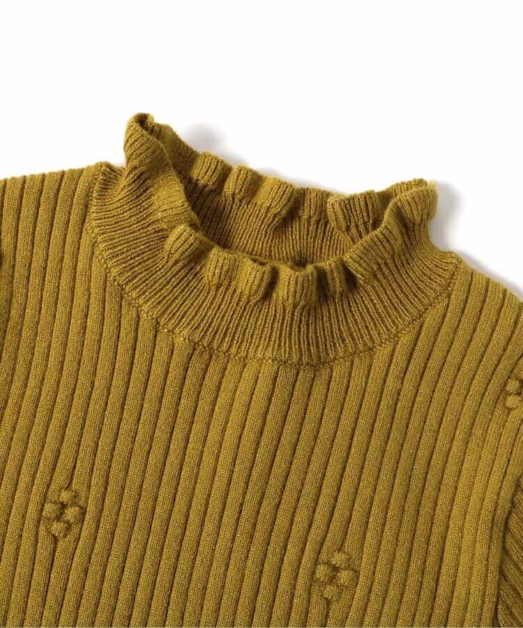 荷葉邊羅紋針織衫_可機洗