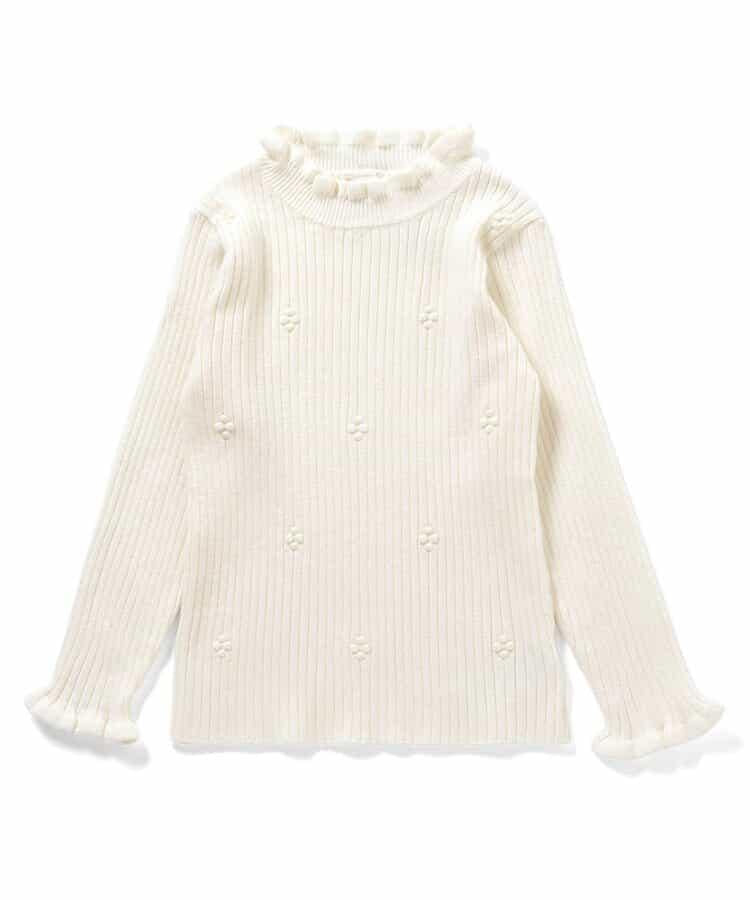 荷葉邊羅紋針織衫_可機洗