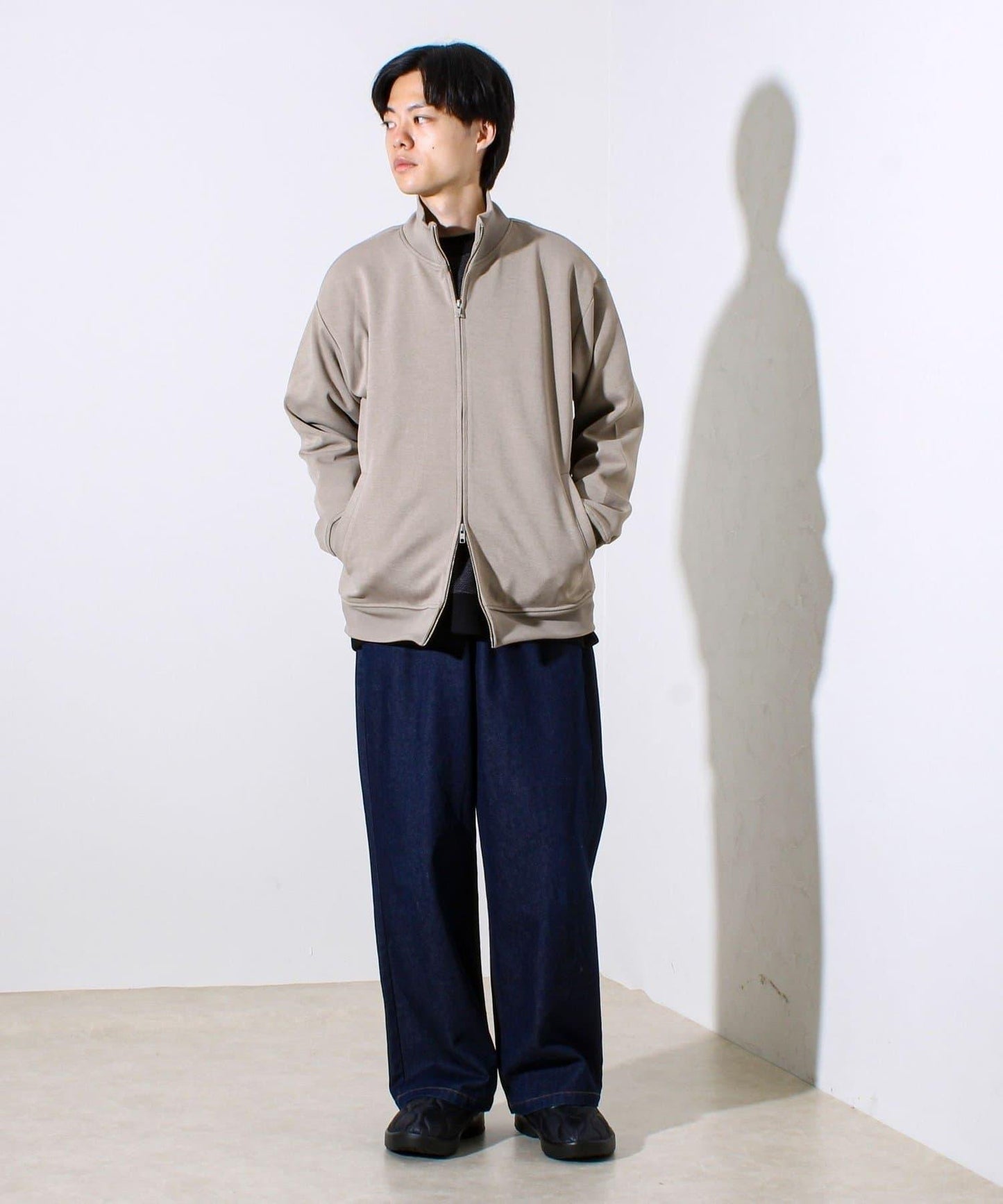 【全方向混色針織】駕駛員夾克