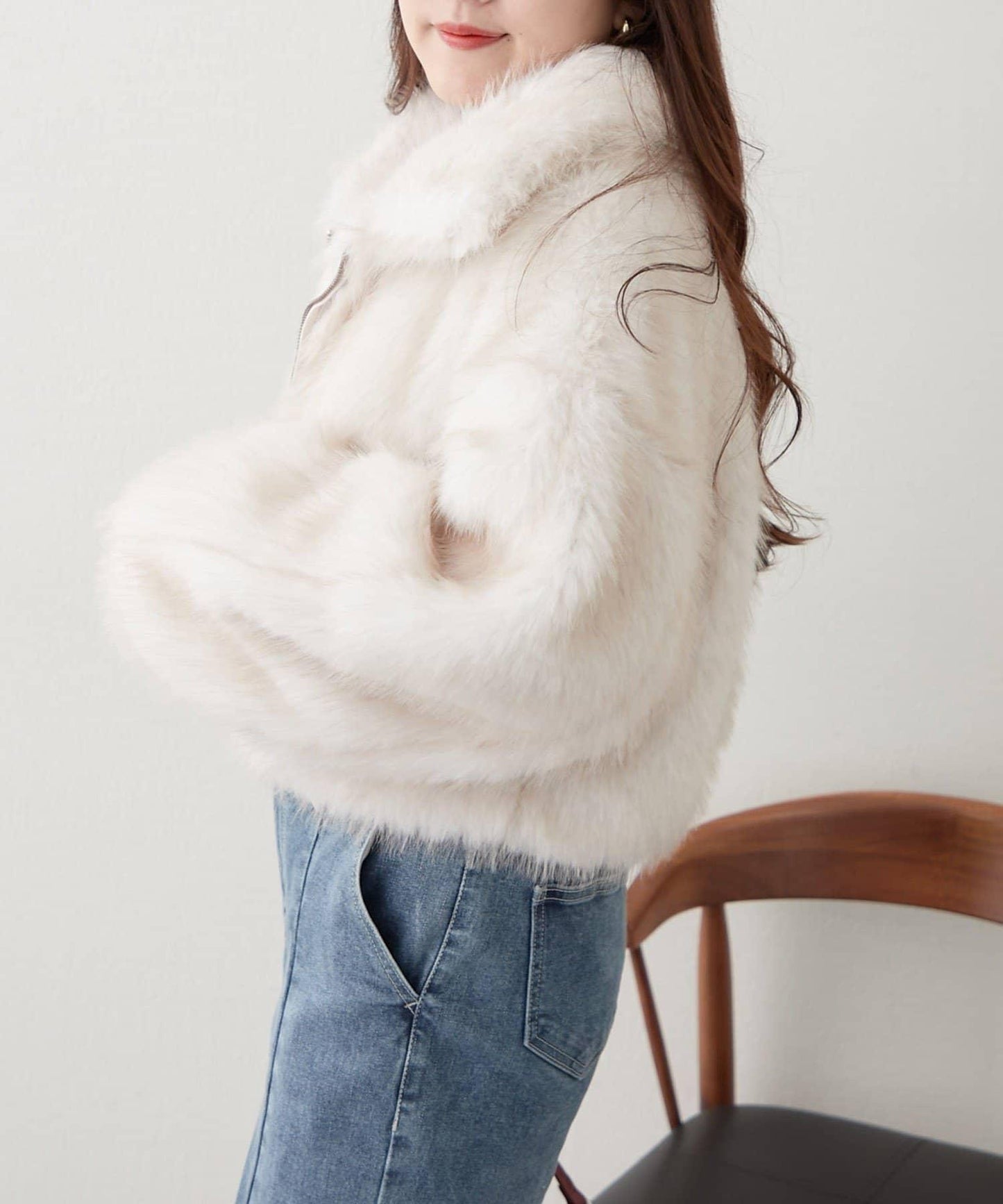 拼接毛皮兩用夾克