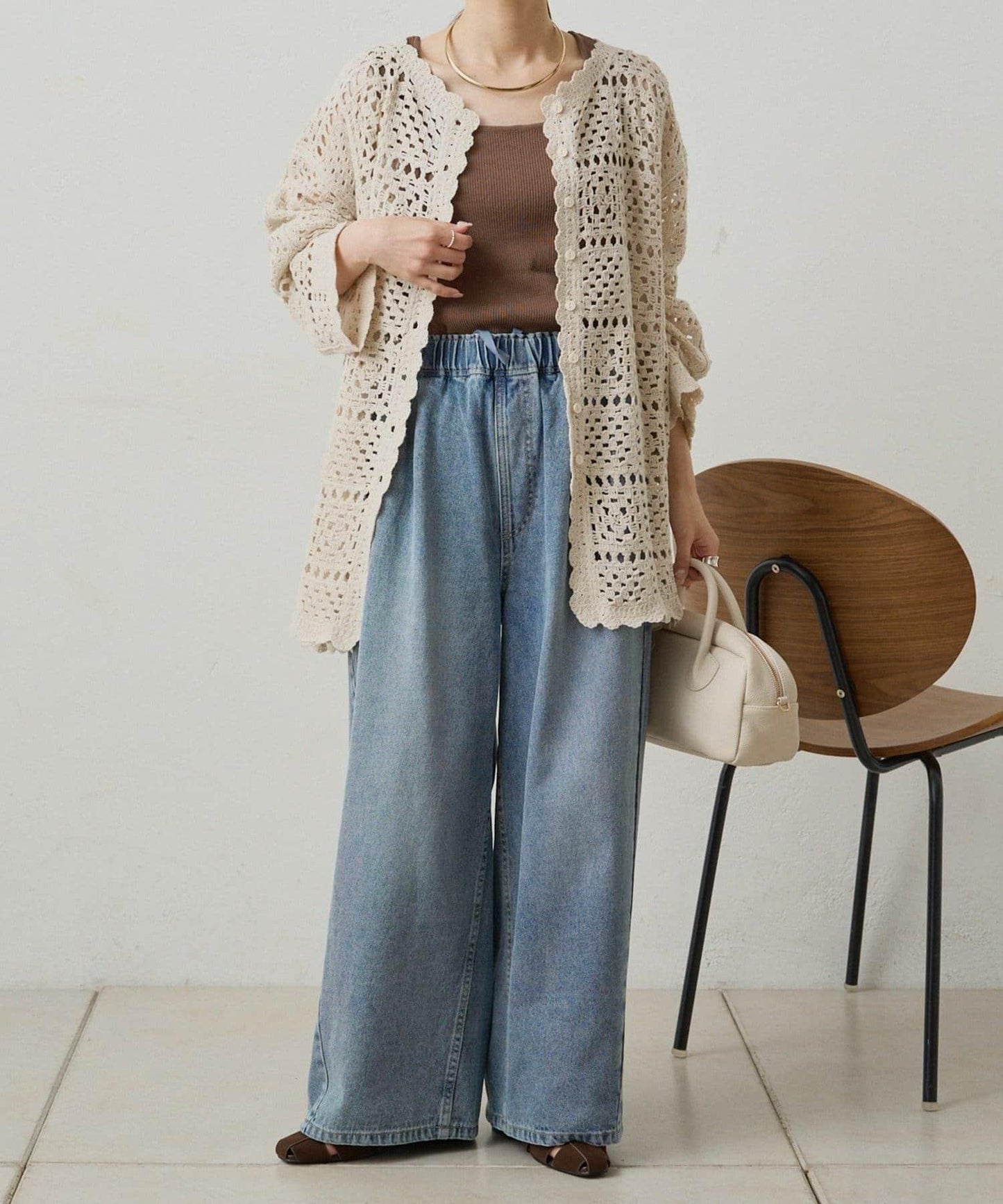 【PUAL CE CIN】鉤針編織針織開衫