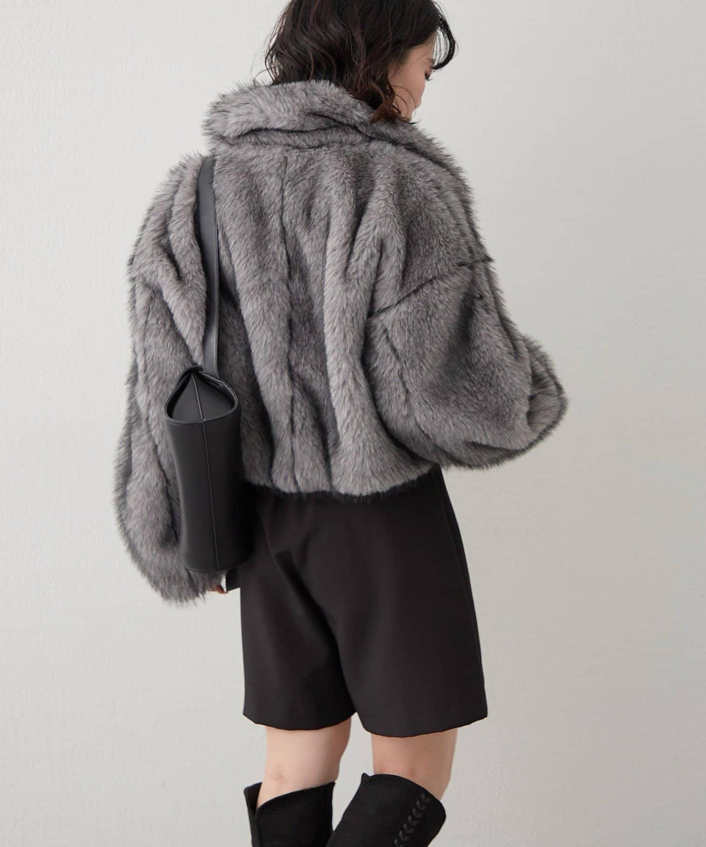 拼接毛皮兩用夾克