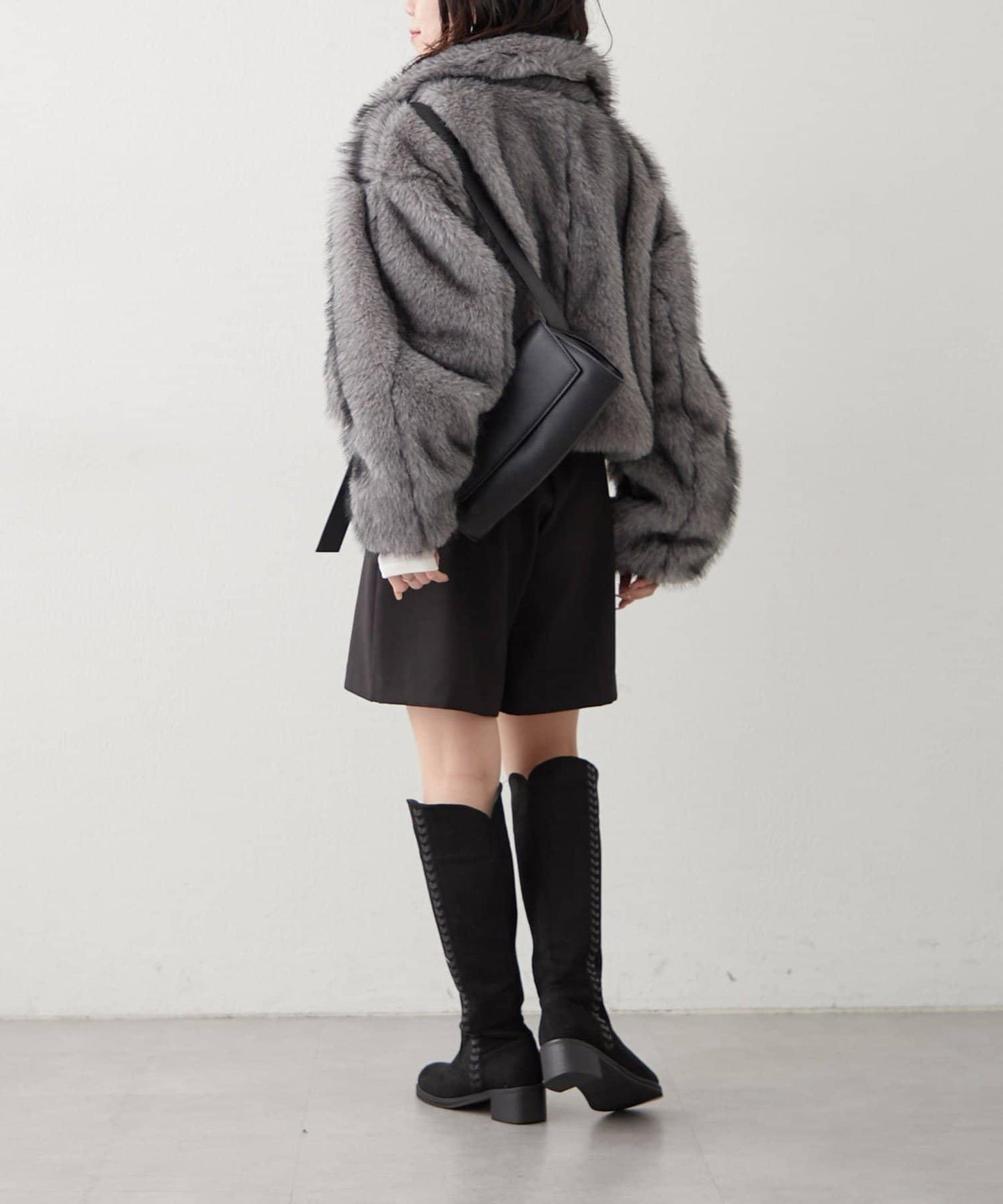 拼接毛皮兩用夾克