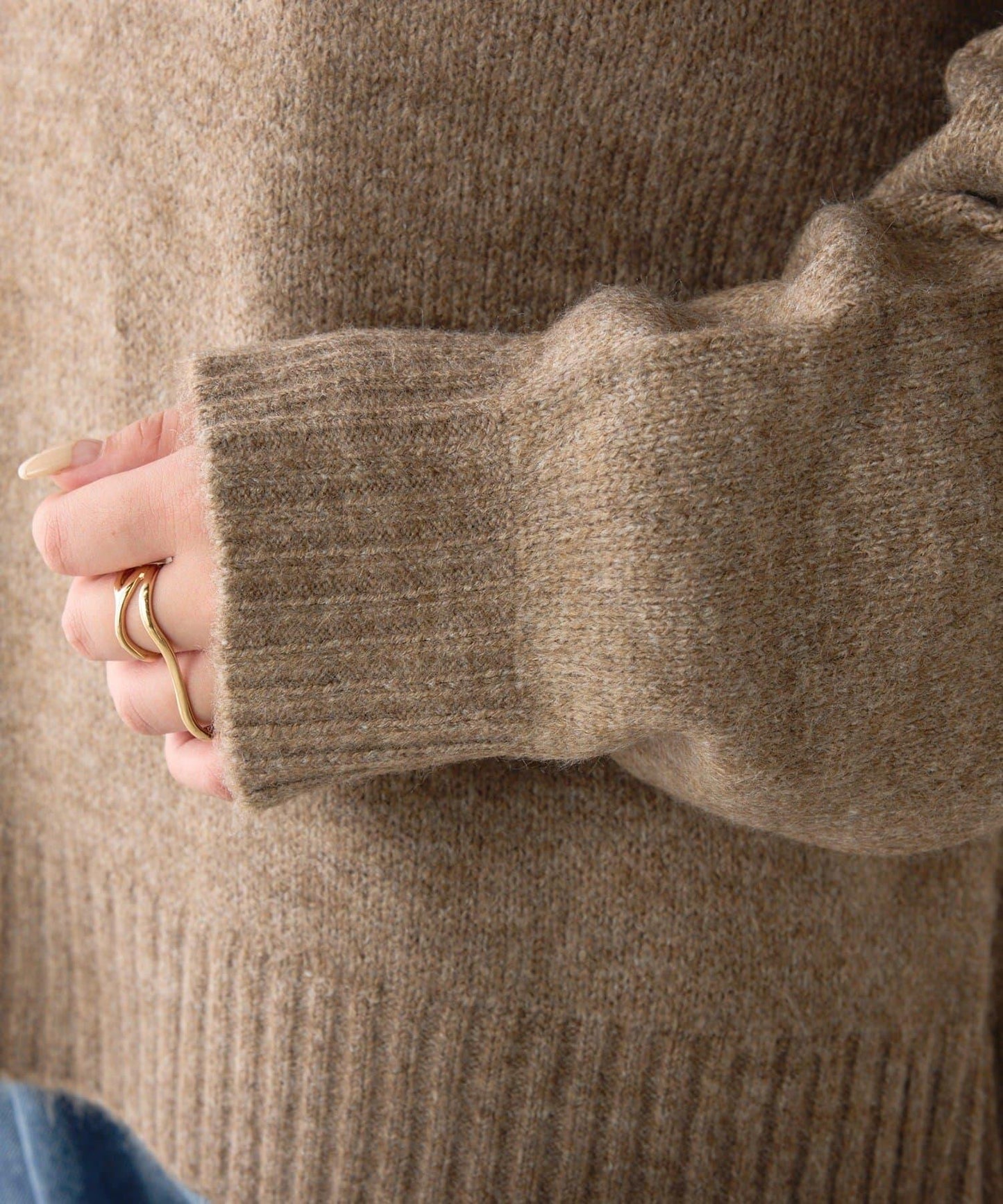 Yak觸感半拉鍊針織衫