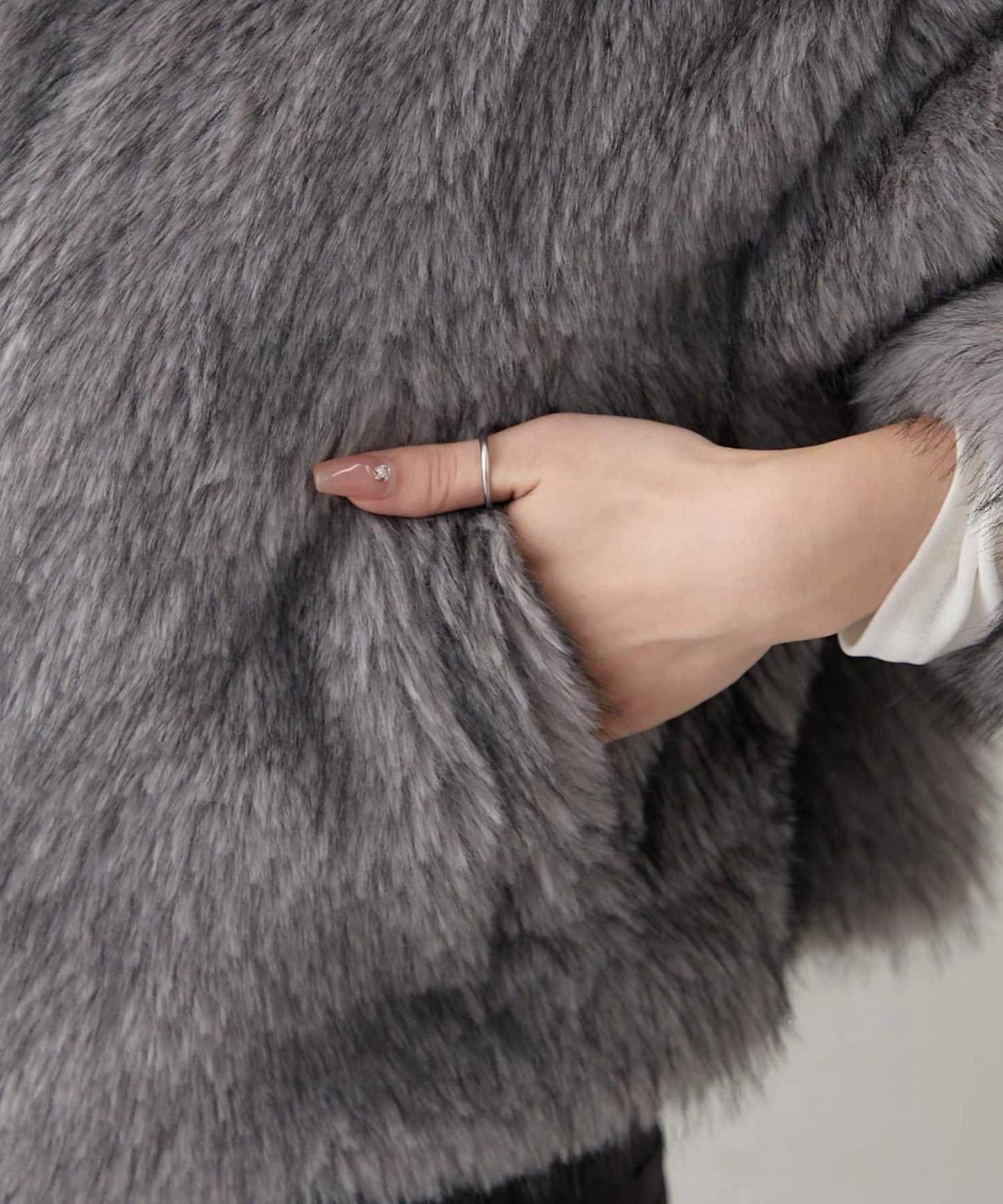 拼接毛皮兩用夾克