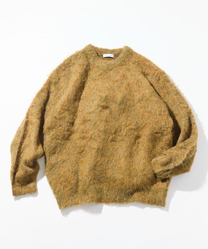 長毛針織圓領套頭衫