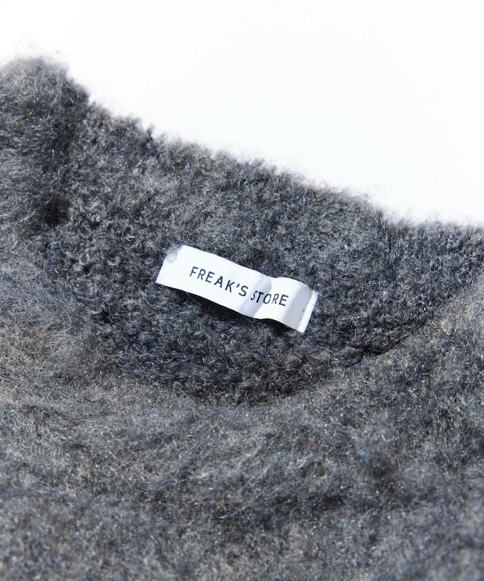 長毛針織圓領套頭衫