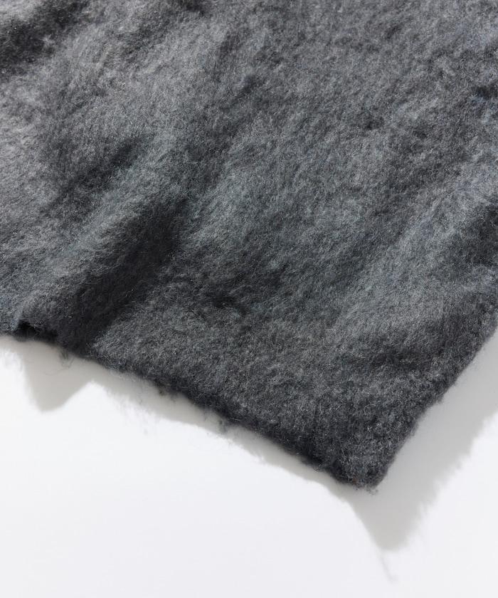 長毛針織圓領套頭衫