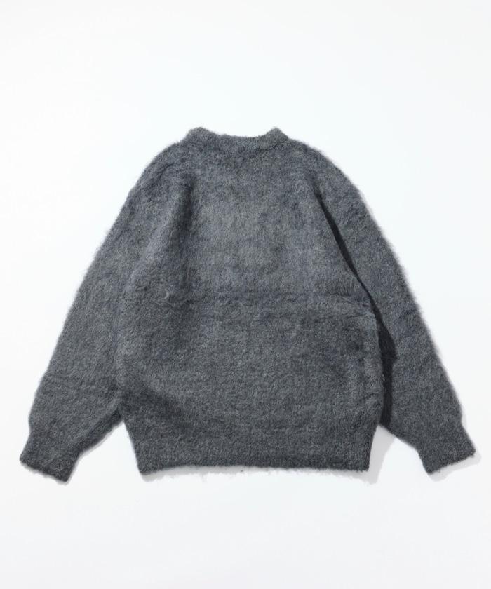 長毛針織圓領套頭衫