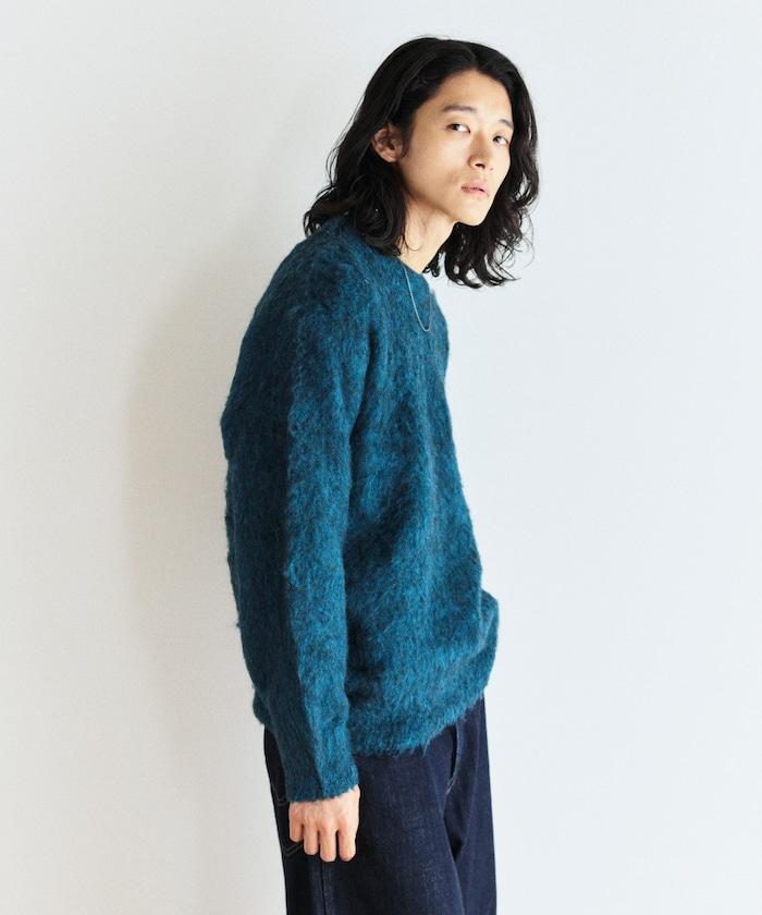 長毛針織圓領套頭衫