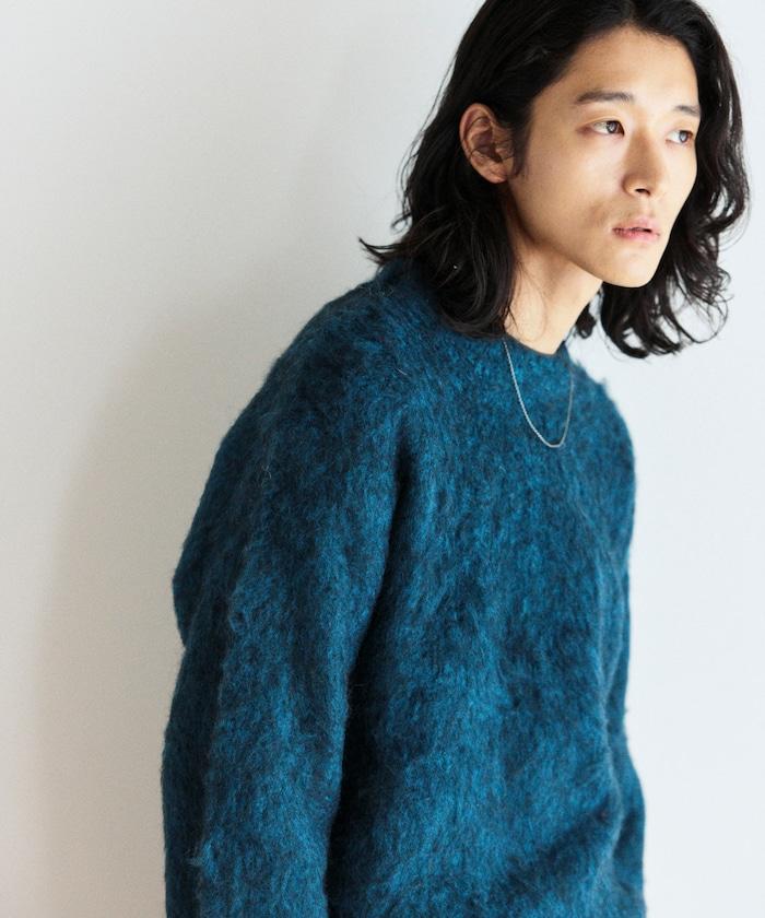 長毛針織圓領套頭衫