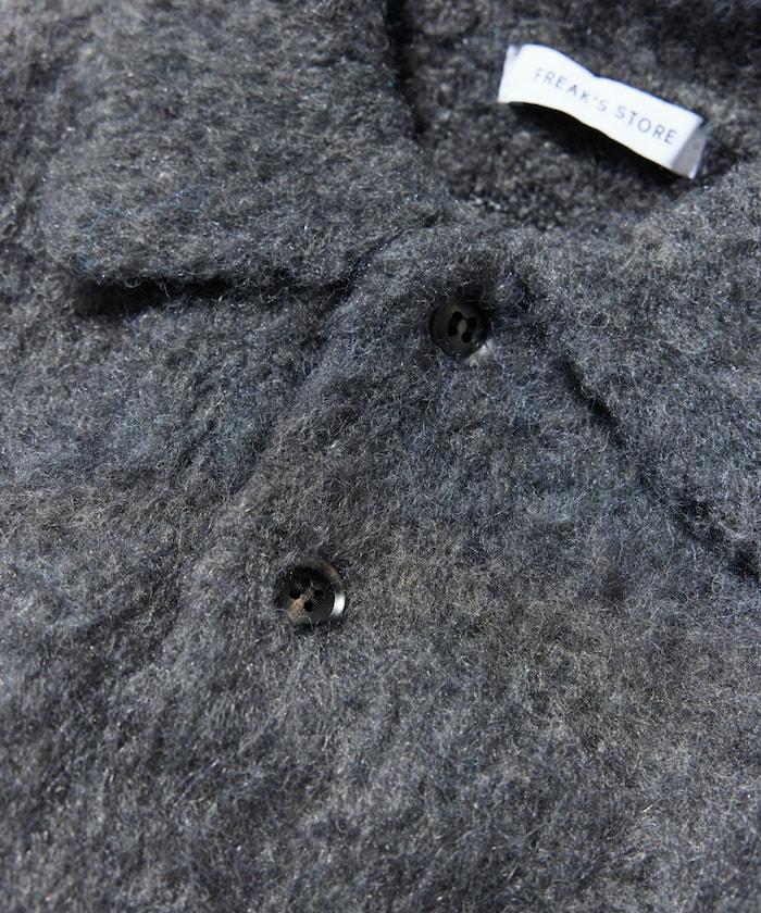 長絨毛針織POLO領毛衣