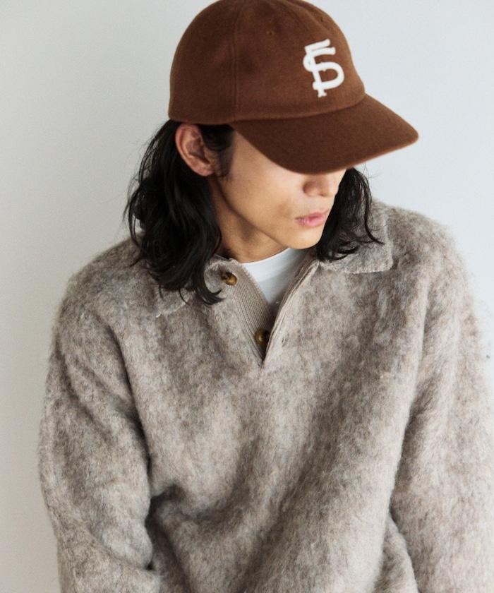 長絨毛針織POLO領毛衣