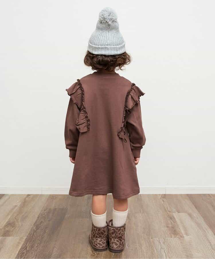 學院風荷葉邊連衣裙