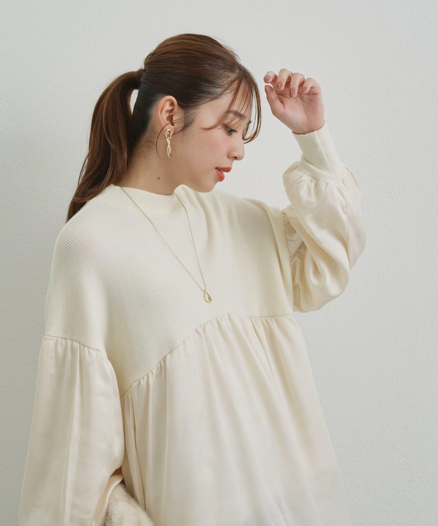 日常百搭中高領針織套頭衫