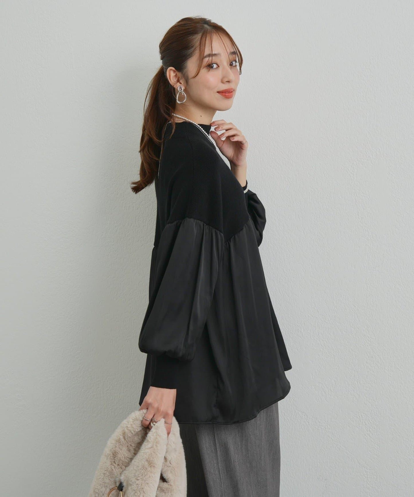 日常百搭中高領針織套頭衫