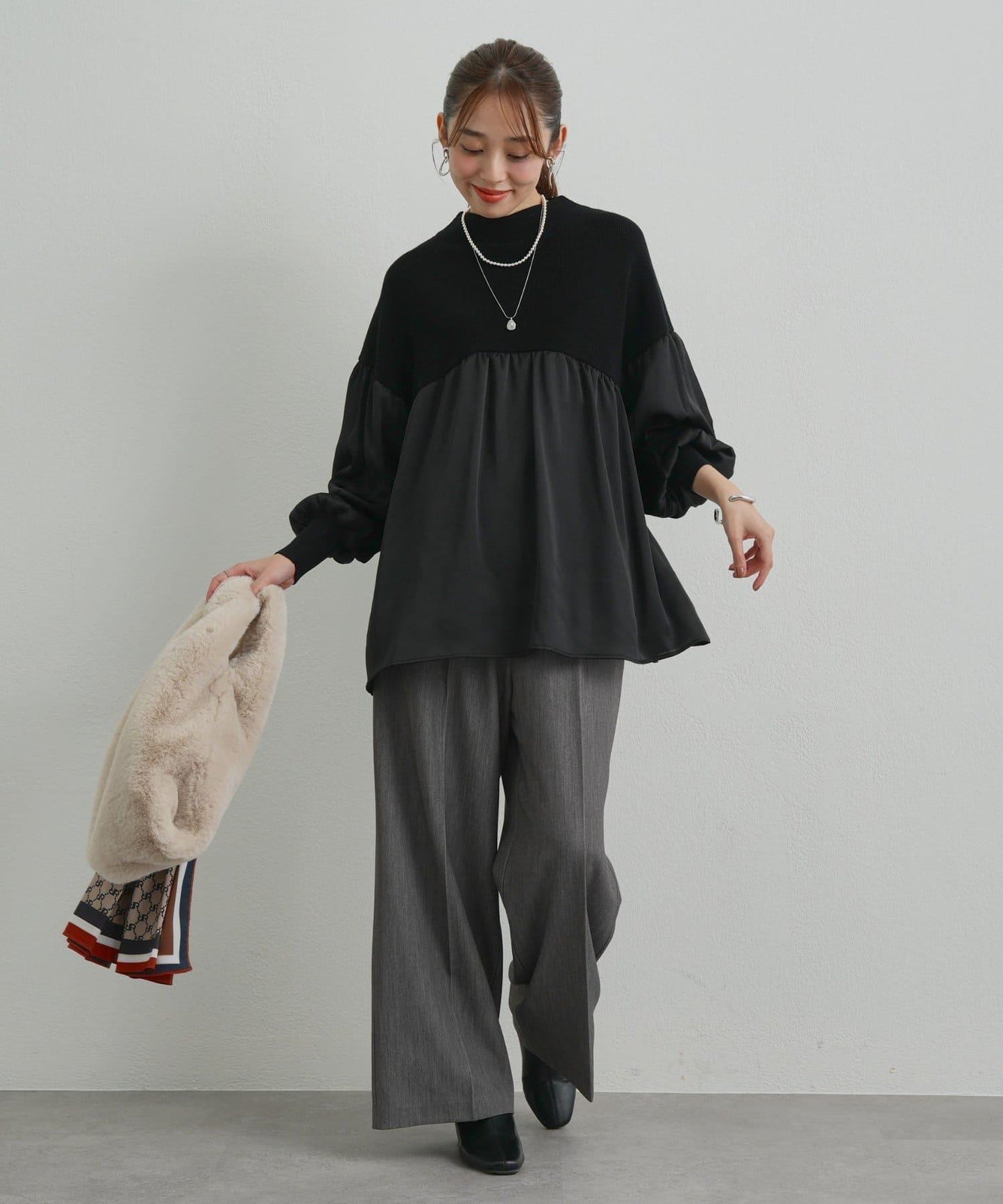 日常百搭中高領針織套頭衫