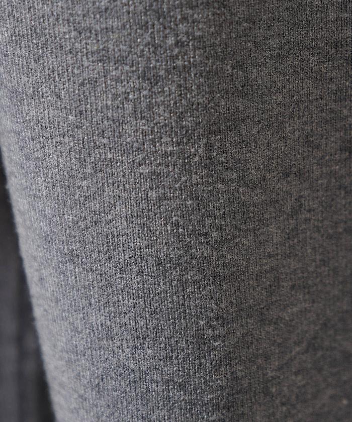 拼色下襬荷葉邊針織休閒褲